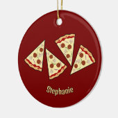 Pizza Slices Design Keramik Ornament (Links)