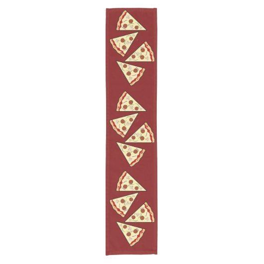 Pizza Slices Design Kurzer Tischläufer (Vorderseite)