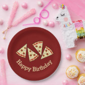 Pizza Slices Design Paper Party Plate Pappteller (Party)