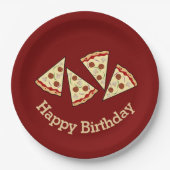 Pizza Slices Design Paper Party Plate Pappteller (Vorderseite)