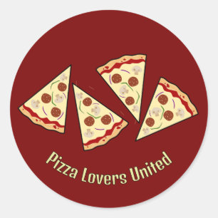 Pizza Slices Design Runder Aufkleber