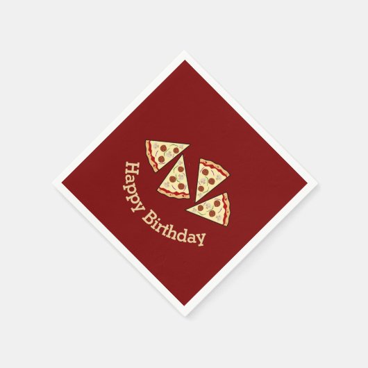 Pizza Slices Design Serviette (Ecke)