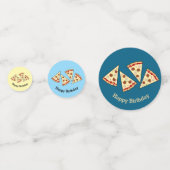 Pizza Slices Design Table Confetti Konfetti (Rückseiten)