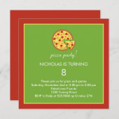 Pizza Slices - Einladung zur Geburtstagsparty (Vorne/Hinten)