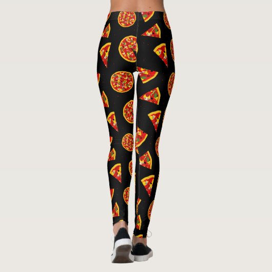Pizza Slices Fun Cartoon Leggings (Rückseite)