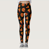 Pizza Slices Fun Cartoon Leggings (Vorderseite)