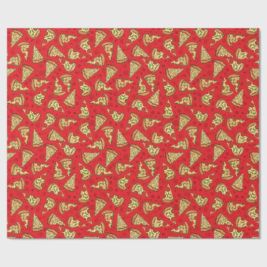 Pizza Slices Geschenkpapier (Flach)