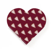 Pizza Slices Heart Notebook (Tomato Red)