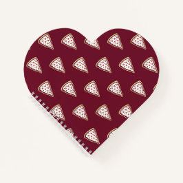 Pizza Slices Heart Notebook (Tomato Red) Notizblock
