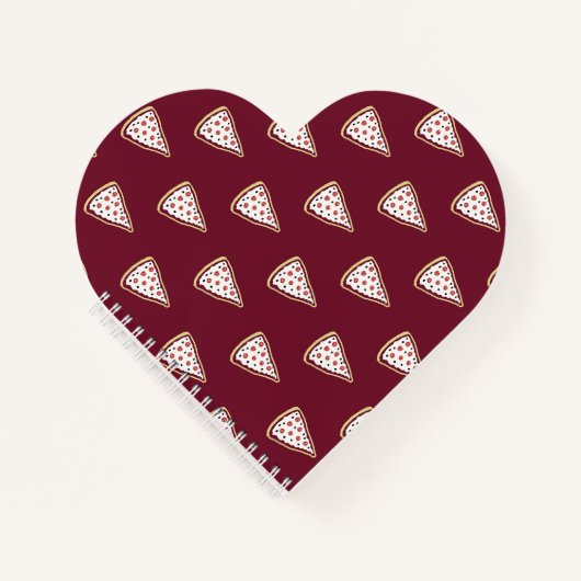 Pizza Slices Heart Notebook (Tomato Red) Notizblock (Vorderseite)