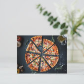 Pizza Slices Italian Food Postcard Postkarte (Stehend Vorderseite)