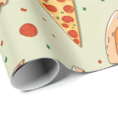 Pizza Slices Pattern Geschenkpapier (Rolleneckpunkt)