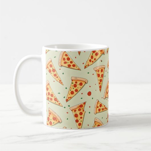 Pizza Slices Pattern Kaffeetasse (Links)