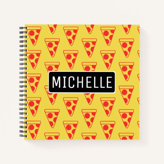 Pizza Slices Personalisiert Notizbuch (Vorderseite)