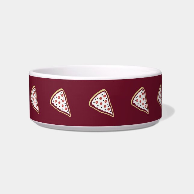 Pizza Slices Pet Bowl (Tomatenrot) Napf (Vorderseite)