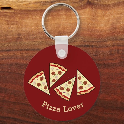 Pizza Slices Schlüsselanhänger (Rückseite)