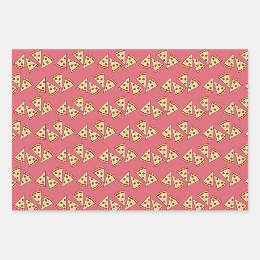 Pizza Slices Tiled Design Geschenkpapier Set (Vorderseite 3)
