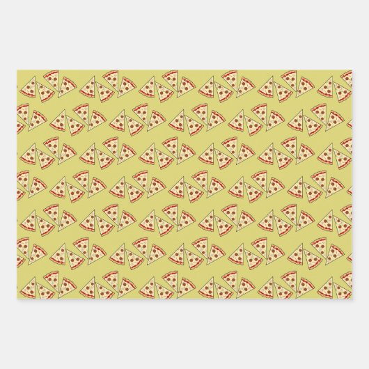 Pizza Slices Tiled Design Geschenkpapier Set (Vorderseite)