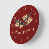 Pizza Slices Wall Clock Runde Wanduhr (Winkel)