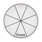 Pizza Slicing Guide Round Schneidebrett (Vorderseite)