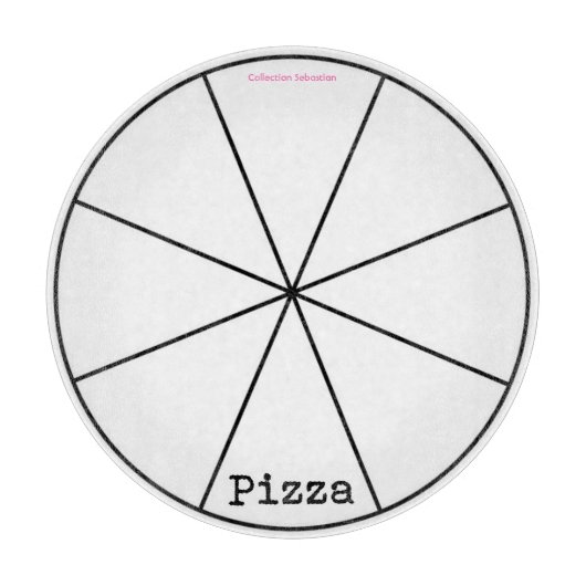 Pizza Slicing Guide Round Schneidebrett (Vorderseite)