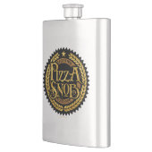 Pizza Snob - lustiger Pizzafreund Flachmann (Links)