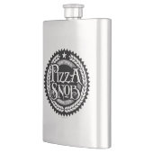 Pizza Snob - lustiger Pizzafreund Flachmann (Links)