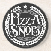 Pizza Snob - lustiger Pizzafreund Getränkeuntersetzer (Vorne)