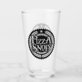 Pizza Snob - lustiger Pizzafreund Glas (Rückseite)