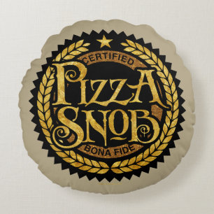Pizza Snob - lustiger Pizzafreund Rundes Kissen