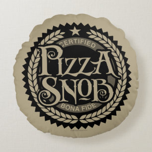 Pizza Snob - lustiger Pizzafreund Rundes Kissen