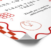 Pizza Special Delivery Baby Dusche Gesichtszeichen Poster (Ecke)