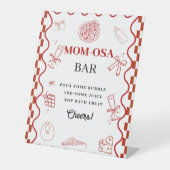 Pizza Special Delivery Baby Dusche Gesichtszeichen Sockelschild (Vorderseite)