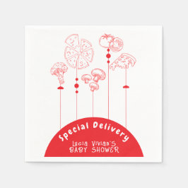 Pizza Special Delivery Baby Dusche Serviette