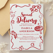 Pizza,special Delivery Baby Shower Invitation Einladung