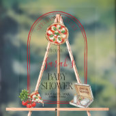 Pizza Special Delivery Baby Shower Welcome  Acrylschild (Neutral)