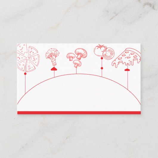 Pizza Special Delivery Blank Platzkarte (Vorderseite)