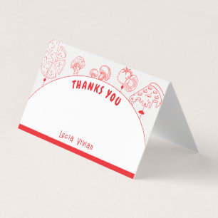 Pizza Special Delivery Danke Blank Card