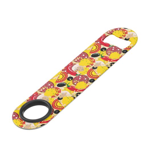 Pizza Speedflaschenöffner (Rückseite Schrägansicht)