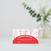 Pizza Spezielle Lieferung Windeln Raffle Babydusch Begleitkarte (Stehend Vorderseite)