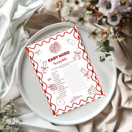 Pizza Spezielle Wortmarke Rührei Baby Dusche Karte