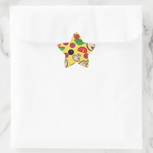 Pizza Star Stern-Aufkleber (Tasche)