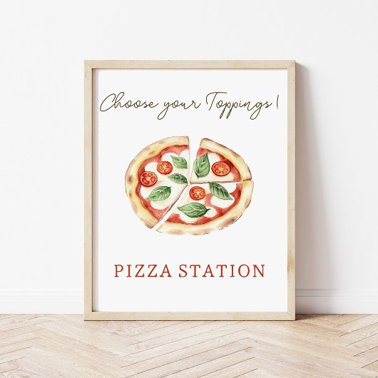Pizza-Station-eigenes Tischeschild