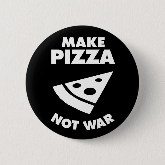 Pizza statt Krieg Button (Vorderseite)