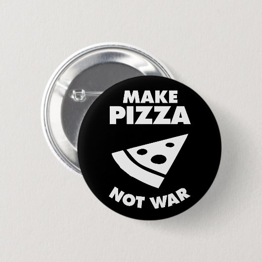 Pizza statt Krieg Button (Vorne & Hinten)
