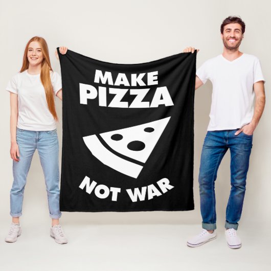 Pizza statt Krieg Fleecedecke (Beispiel)