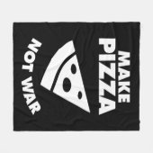 Pizza statt Krieg Fleecedecke (Vorderseite (Horizontal))
