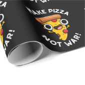 Pizza statt Krieg Funny Peace Pub Dark BG Geschenkpapier (Rolleneckpunkt)