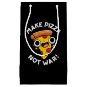 Pizza statt Krieg Funny Peace Pub Dark BG Kleine Geschenktüte (Vorderseite)