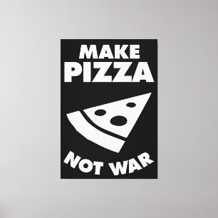 Pizza statt Krieg Leinwanddruck